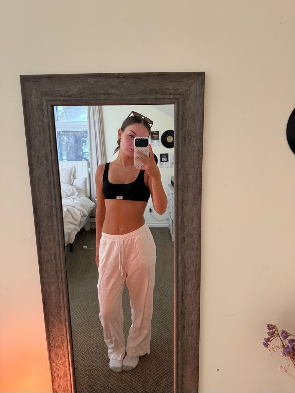Aritzia White linen Pants